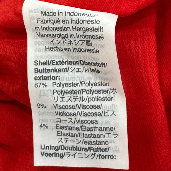 J. CREW Mercantile Sidewalk Skirt Size 2 Red Polyester Blend Crepe - Picture 7 of 9